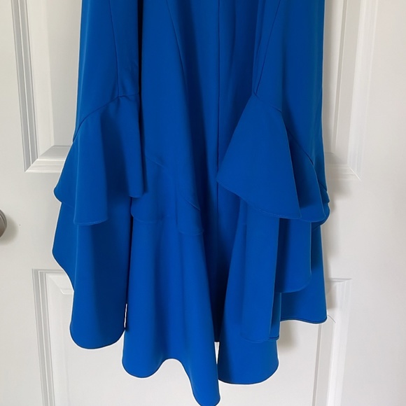 HALSTON Bright Blue Elegant Dress Size 2 - Picture 4 of 6